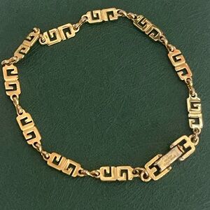Givenchy Gold Geometric Chain Link Bracelet